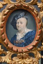Ecole du XVIIIe
Portrait de Louis Pécour
Miniature à vue ovale
Dans un...