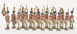 Lucotte, ronde bosse 60 mm
armée napoléonienne, 16 grenadiers au défilé...