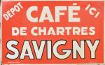 Café de Chartres Savigny
Plaque émaillée double face en enseigne, émail...