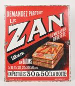 Zan Le meilleur réglisse
Plaque émaillée Japy frères & Cie, datée...