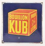 Bouillon Kub
Plaque émaillée eas.
20 x 20 cm.