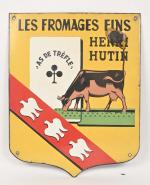 Les Fromages Fins Henri Hutin As de Trèfle
Plaque émaillée en...