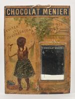 Chocolat Menier
Tôle lithographiée estampée au miroir, Imp. L. Revon &...