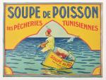 Soupe de Poisson des Pêcheries Tunisiennes
Tôle lithographiée estampée, D. Andreis...
