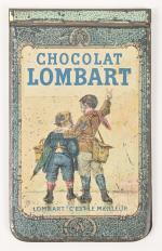 Chocolat Lombart
Petit carnet en tôle lithographiée.
10,5 x 6 cm.