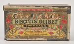 Biscuits Olibet
Boîte en fer blanc gainé de papier
12 x 23...