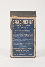 Cacao Menier
Rare petite boîte en fer blanc gainée de papier,...
