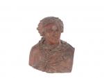 Louis XV Buste en terre cuite avec la plaque de...