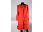 Jean Patou, Collection Boutique Ensemble en lin rouge : robe...