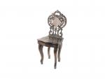 Rare petite chaise musicale d'enfant (Dite: Forêt Noire), décor sculpté...