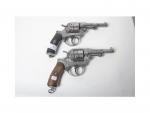 Lot de deux revolvers modèle 1873. Métal fortement corrodée et...