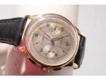 Montre en or chronographe suisse vers 1950 à 2 compteurs...