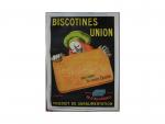 Biscotines Union, affiche de Capiello, imp. P. Vercasso, Paris, (entoilée),...