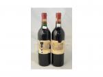 2 bouteilles, Lafite Rothschild, 1986, étiquettes abîmées.
