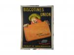 Biscotines Union, affiche de Capiello, imp. P. Vercasso, Paris, (entoilée),...