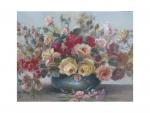 Barlety "Grand bouquet de fleurs" huile sur toile signée en...