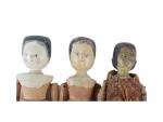Trois poupées allemandes en bois :