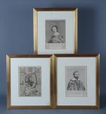 Trois gravures portraits 
- Claudius Mellan par lui-même A vue...