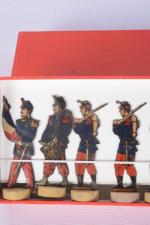 France, SGDG : suite de dix soldats plats
en métal lithographié...