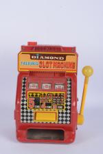 Japon, Diamond talking slot machine, 
jackpot en plastique rouge. H...