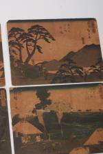 D'après Utagawa Hiroshige
Vingt et un chuban yoko-e de la série...