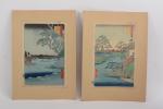 Utagawa Hiroshige (1797 -1858) :
Deux oban tate e, de la...
