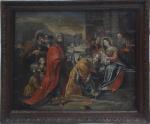 Ecole hollandaise XVIe siècle
Adoration des Mages
Huile sur toile marouflée sur...
