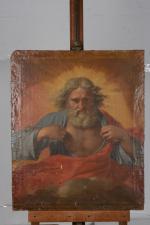 Ecole italienne fin XVIIIe siècle
Saint homme
Huile sur toile. 
69 x...