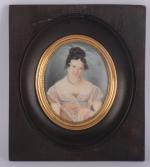 Clemence Schunden (Ecole du XIXe siècle)
Portrait de femme à la...