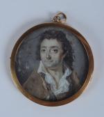 Ecole de la fin du XVIIIe siècle 
Portrait d'homme à...