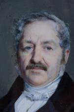 Achille Ernest MOURET (XIXe siècle) 
Portrait d'homme à la cravate...