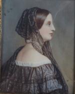 Frapié (?) (Ecole du XIXe siècle) 
Portrait de femme de...