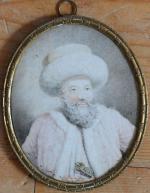 Ecole début du XIXe siècle 
Homme au turban 
Miniature sur...
