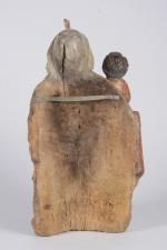 Vierge à l'enfant 
Sculpture en bois polychrome.