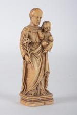 Ecole du XIXe siècle
Saint Joseph portant l'enfant Jésus.
Sujet en ivoire...