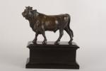 D'après Jean de Bologne
Vache
Bronze patiné sur socle en marbre noir.
