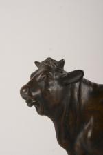 D'après Jean de Bologne
Vache
Bronze patiné sur socle en marbre noir.