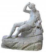 Ecole du XIXe siècle
La source
Sculpture de jardin en marbre (mousse).
H....