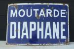 Moutarde Diaphane, plaque émaillée EAS, lettrage blanc sur fond bleu.
81...