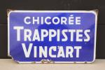 Chicorée Trappistes Vincart
Plaque émaillée belge.
30 x 50 cm. (angle accidenté...