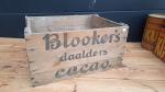 Cacao Blookers
Caisse en bois, 22 x 43 x 33 cm.