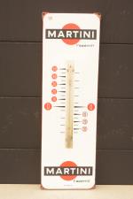 Martini
Thermomètre émaillé à oreilles, Vox publicité
96 x 31 cm. (tube...