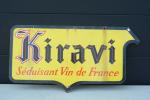 Kiravi
Plaque émaillée double-face et en découpe.
46 x 90 cm.