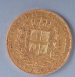 Pièce 20 Lire Or Charles Albert, Union Latine de 1832.
