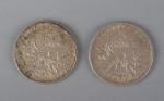 210 pièces de 5 Francs argent
entre 1960 et 1964.