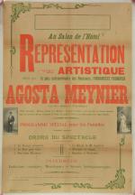 Affiche "Agosta Meynier"
Le fin diseur parisien. Créateur de l'AFAP et...