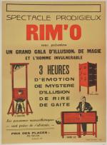 Affiche "RIM'O - Un grand gala d'illusion".
Entoilée. 80x60 cm.