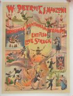 Affiche "N. Detroit et J. Manzoni"
Original Pantomine - Troupe". Lith....