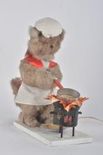 Gaston Decamps, "Le chat cuisinier" 
Automate électrique, un chat grandeur...