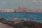 Gaspar TERRASA (1840-1910) 
Dans le port de Majorque 
Huile sur...